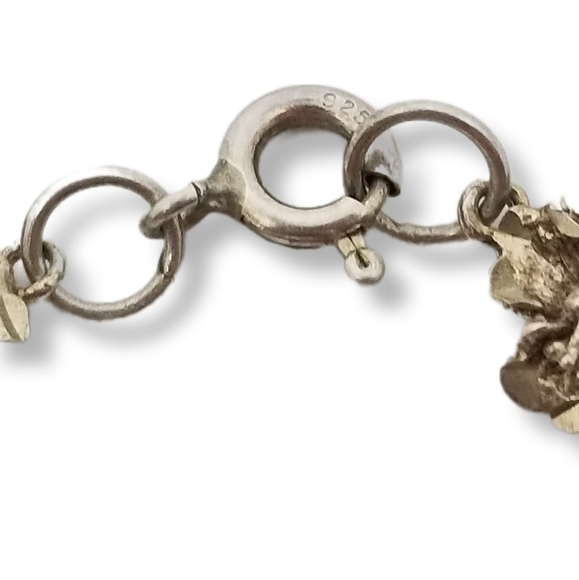 VINTAGE STERLING SILVER  P&J SIGNED HIBISCUS FLOWER TENNIS BRACELET - Picture 7 of 11